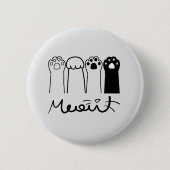 可愛い猫の足の爪ボタンバッジ 缶バッジ (正面)