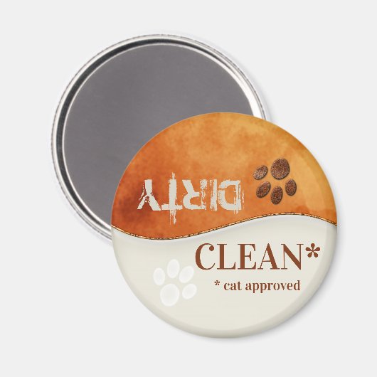 可愛い猫の足クリーン汚れた食洗機磁石 マグネット (正面/裏面)