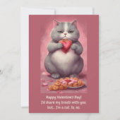 可愛い猫の食べスナックValentines シーズンカード (正面)