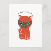 可愛い猫はがきおもしろいを密かに拝見 ポストカード (正面)