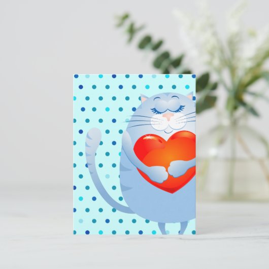 可愛い猫はがき ポストカード (スタンド正面)