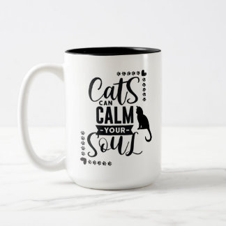 可愛い猫は心を落ち着かせる ツートーンマグカップ