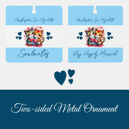 可愛い猫を可愛く可愛結婚したく メタルオーナメント