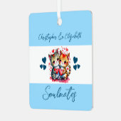 可愛い猫を可愛く可愛結婚したく メタルオーナメント (正面左)