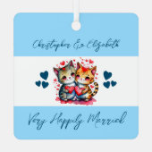 可愛い猫を可愛く可愛結婚したく メタルオーナメント (裏面)