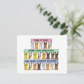 可愛い猫を飼い簡単した後に撮る ポストカード (スタンド正面)