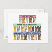 可愛い猫を飼い簡単した後に撮る ポストカード (正面/裏面)