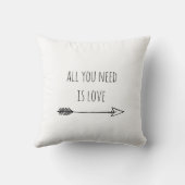 可愛い猫インクペンスケッチ白黒 クッション (裏面)