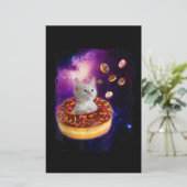 可愛い猫インサイドドーナツ宇宙子猫愛好家 便箋 (スタンド正面)