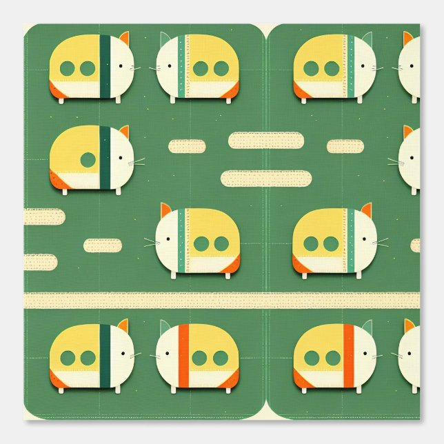 可愛い猫インスパイア漫画デザイン 壁紙 (正面)