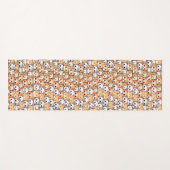 可愛い猫オレンジの子猫ペット柄 ヨガマット (正面(横))