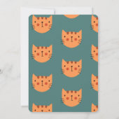 可愛い猫オレンジパーフェクトパティー誕生日パーティー 招待状 (裏面)