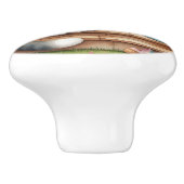 可愛い猫オンポーチ花パッチワーク セラミックノブ (側面)