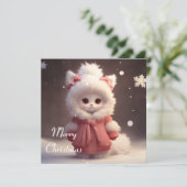 可愛い猫キャラクター シーズンカード (スタンド正面)