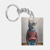可愛い猫キーチェーン キーホルダー (正面左)