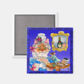 可愛い猫クイーンマリー・アントワネット磁石 マグネット (正面/裏面)