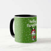 可愛い猫クリスマスストッキング詰め込みスタッフGalore Mug マグカップ (正面左)