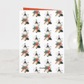 可愛い猫クリスマスツリーお洒落ミオウィクリスマス カード (裏面)