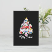 可愛い猫クリスマスツリーメリーCatmas For Kitten Xm 招待状 (スタンド正面)