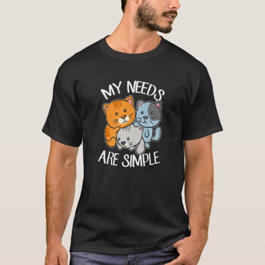 可愛い猫シンプルが必要1 Tシャツ (正面)