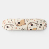 可愛い猫シンプルペットの子猫パターンパーティー スケートボード (横)