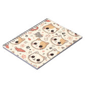 可愛い猫シンプルペットの子猫パターンパーティー ノートブック (左側)