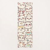 可愛い猫シンプルペットの子猫パターンパーティー ヨガマット (正面)