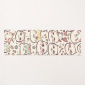 可愛い猫シンプルペットの子猫パターンパーティー ヨガマット (正面(横))