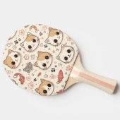 可愛い猫シンプルペットの子猫パターンパーティー 卓球ラケット (横)