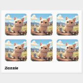 可愛い猫シール スクエアシール (シート)