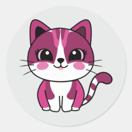 可愛い猫シール ラウンドシール