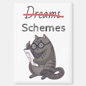 可愛い猫スキームおもしろい猫 マグネット (正面)