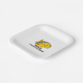 可愛い猫タコスの背中タコスのメキシコのfoo ペーパープレート (傾斜あり)