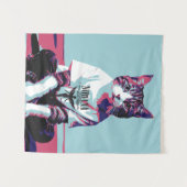 可愛い猫チリン タペストリー (正面(横))