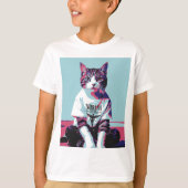 可愛い猫チリン Tシャツ (正面)