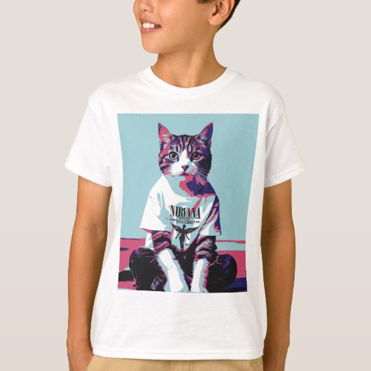 可愛い猫チリン Tシャツ (正面)