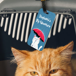 可愛い猫トラベル連絡詳細タグ ラゲッジタグ