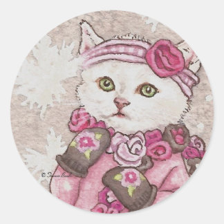 可愛い猫ネコちゃんミトン ラウンドシール