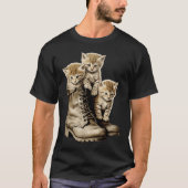 可愛い猫ネコと長靴猫好き Tシャツ (正面)