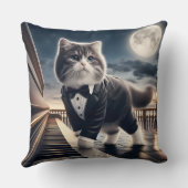 可愛い猫パウ遊ディジーと月明かりのソナタ クッション (裏面)