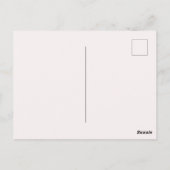 可愛い猫パステル色ピンク色イエローブラウンデザイン ポストカード (裏面)