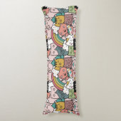 可愛い猫パターン抱き枕 ボディピロー (正面縦)