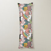 可愛い猫パターン抱き枕 ボディピロー (裏面 (縦))