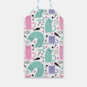 可愛い猫パターン誕生日 ギフトタグ (裏面)