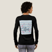 可愛い猫パン「私を飼ってるのか?」 図おもしろい形 トライブレンドTシャツ (背面全体)