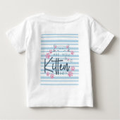 可愛い猫パン「私を飼ってるのか？」 図おもしろい形 ベビーTシャツ (裏面)