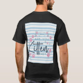 可愛い猫パン「私を飼ってるのか?」 図おもしろい形 Tシャツ (裏面)