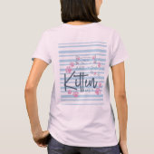 可愛い猫パン「私を飼ってるのか?」 図おもしろい形 Tシャツ (裏面)
