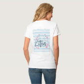 可愛い猫パン「私を飼ってるのか?」 図おもしろい形 Tシャツ (裏面フル)