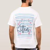 可愛い猫パン「私を飼ってるのか?」 図おもしろい形 Tシャツ (裏面)